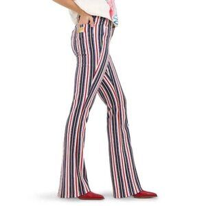 Wrangler Lainey Wilson Women's Patriotic Stripe Flare Jeans Star Spangled 112368